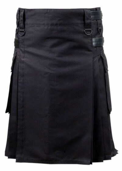 Buy Men's Black Fashion Utility Kilt - Kilts for Men 010 | Kilt and Jacks