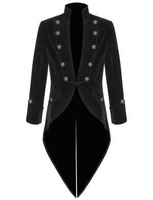 Black Military Jacket with White Lining | Men's Military Jacket | Kilt ...