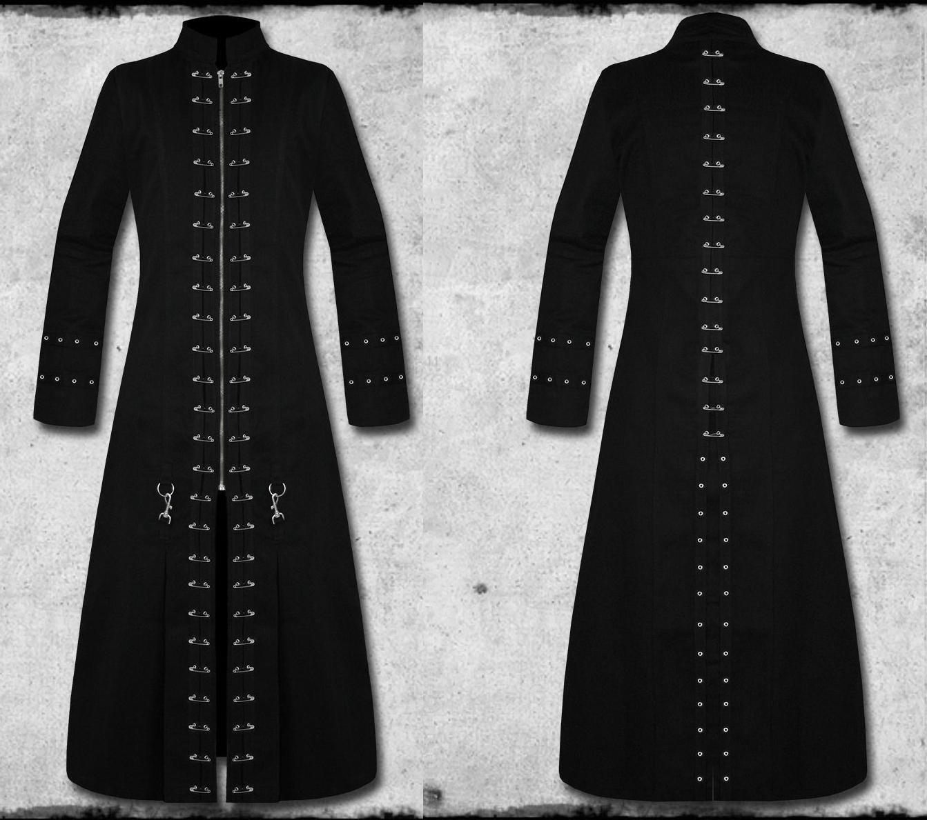 Black Hellraiser Goth Punk PinHead Vampire Jacket Trench Coat | Kilt ...