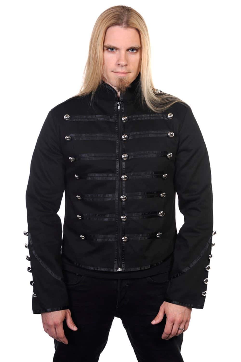 Men's Jacket Military Drummer Parade Marching Band Stage Live Rock Emo  Punk Goth