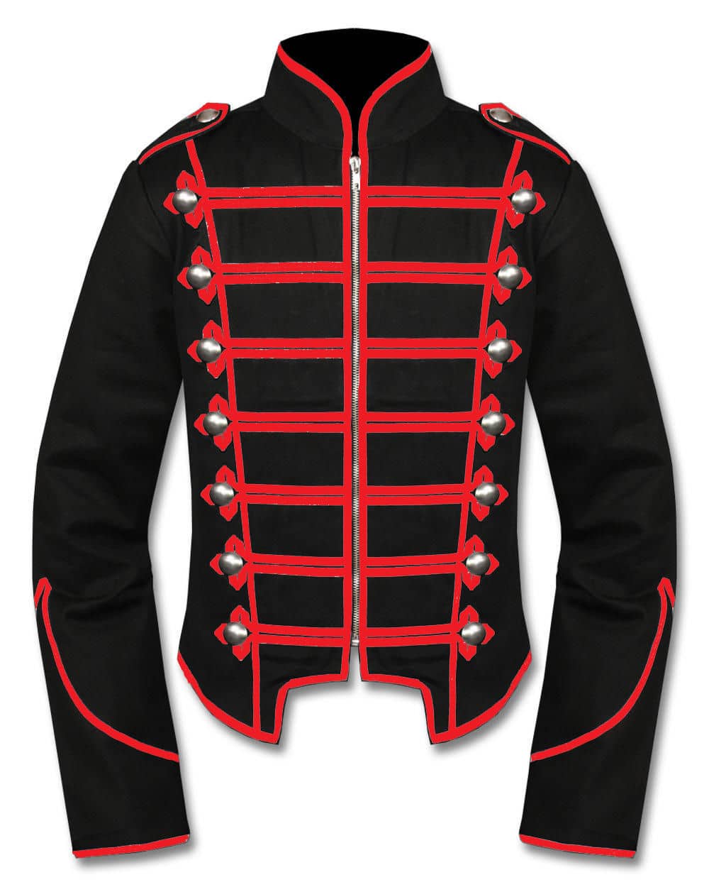 Men's MCR Military Style Black Jacket Handmade Denim 