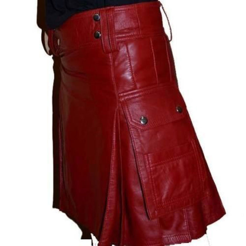 Buy Gladiator Style Men's Leather Kilt- Kilts for Men 0056 | Kilt and Jacks