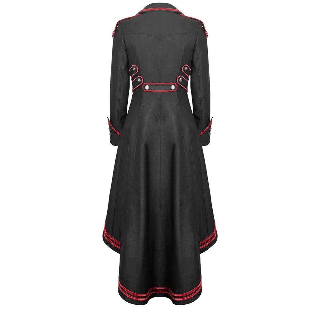 Pautas Ellos Shinkan Chaqueta Gótica Larga Negro Rojo para Mujer | Hecho a medida | falda  escocesa y jacks