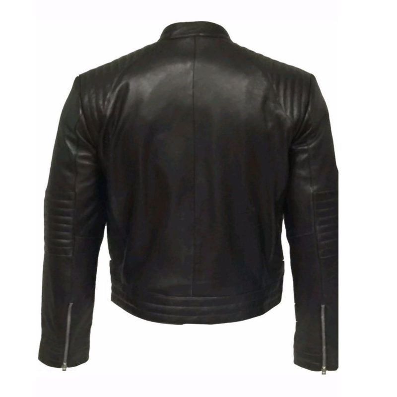 Padded Leather Jacket with Stand Collars | Custom Jacket - Kilt and Jacks