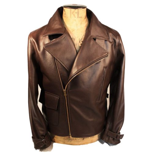 double breasted leather blazer mens