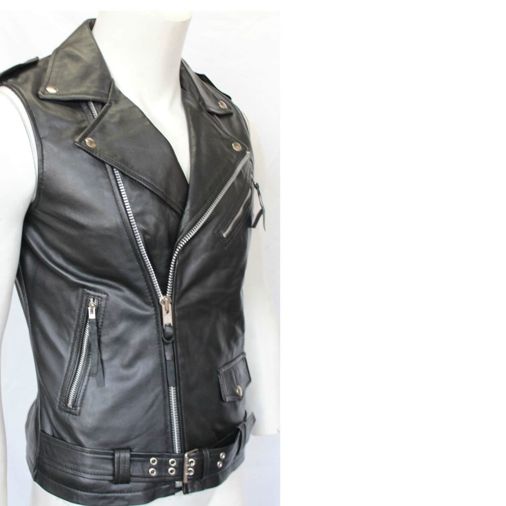 Buy Brando Motorcycle Leather Vest - Vests for Men 0070