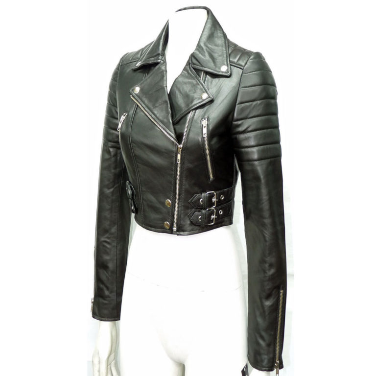 Cropped Biker Leather Jacket for Women | Kilt and Jacks