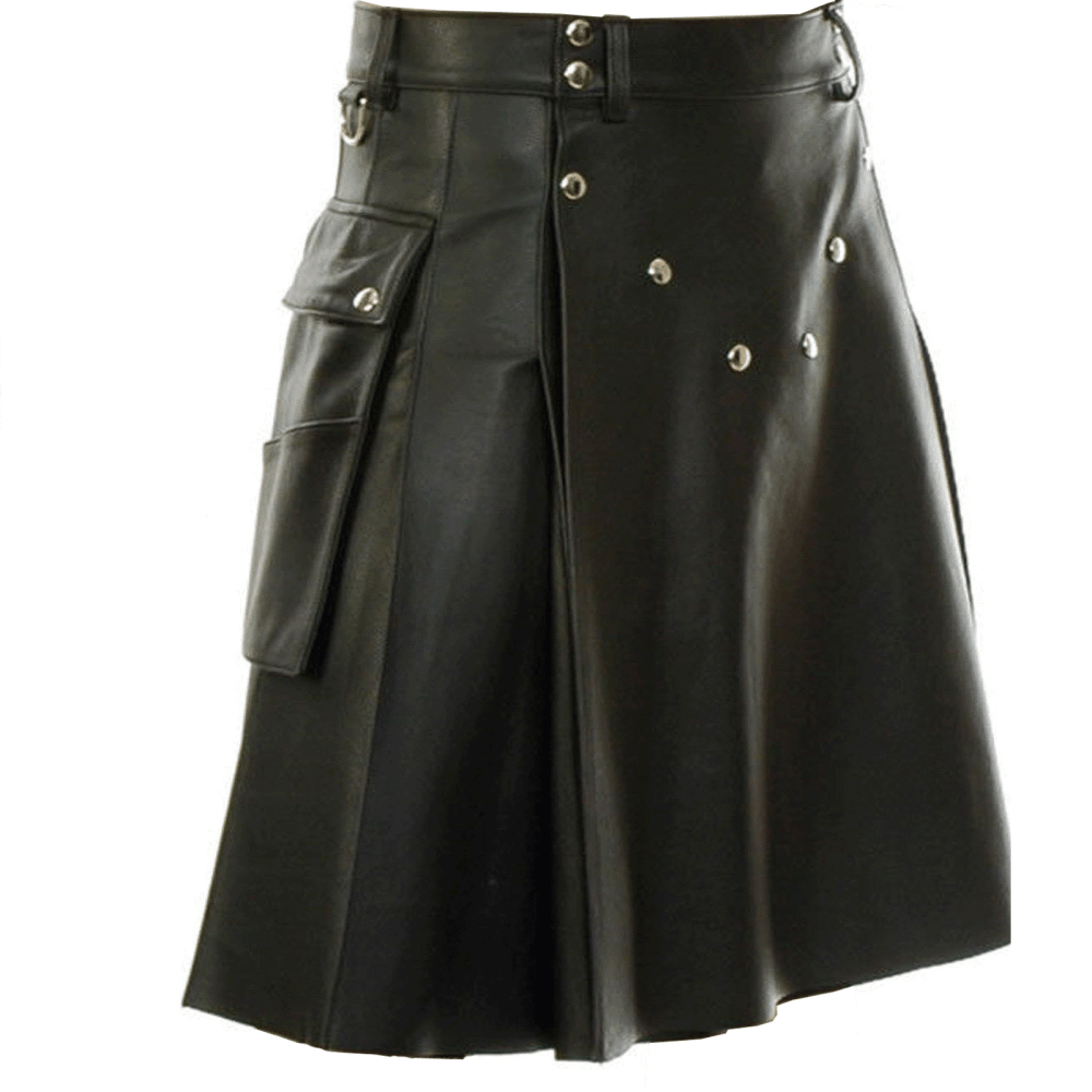 Buy Studded Men's Leather Kilt - Kilts for Men 00123 | Kilt and Jacks