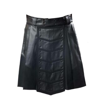 Leather Patch Gothic Utility Kilt | Gothic Utility Kilts - Kilt and Jacks