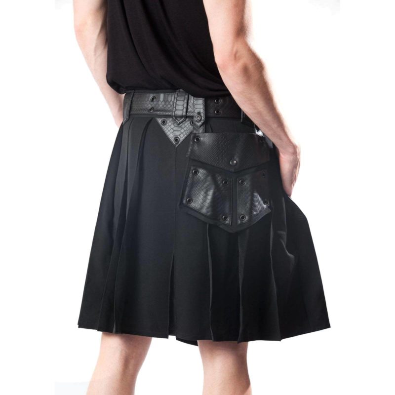 Buy Leather Patch Gothic Utility Kilt - Kilts for Men 0078 | Kilt and Jacks