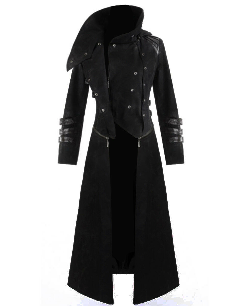 Scorpion Hooded Gothic Coat with Long Collar | Kilt and Jacks