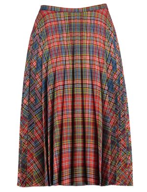 Fiona Tartan Pleated Skirt designed for women to wear on casual occasion.