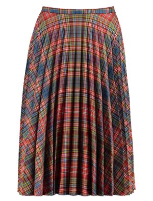 Fiona Tartan Pleated Skirt designed for women to wear on casual occasion.