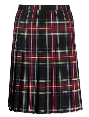 Fiona Tartan Pleated Skirt designed for women to wear on casual occasion.