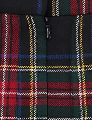 Fiona Tartan Pleated Skirt designed for women to wear on casual occasion.